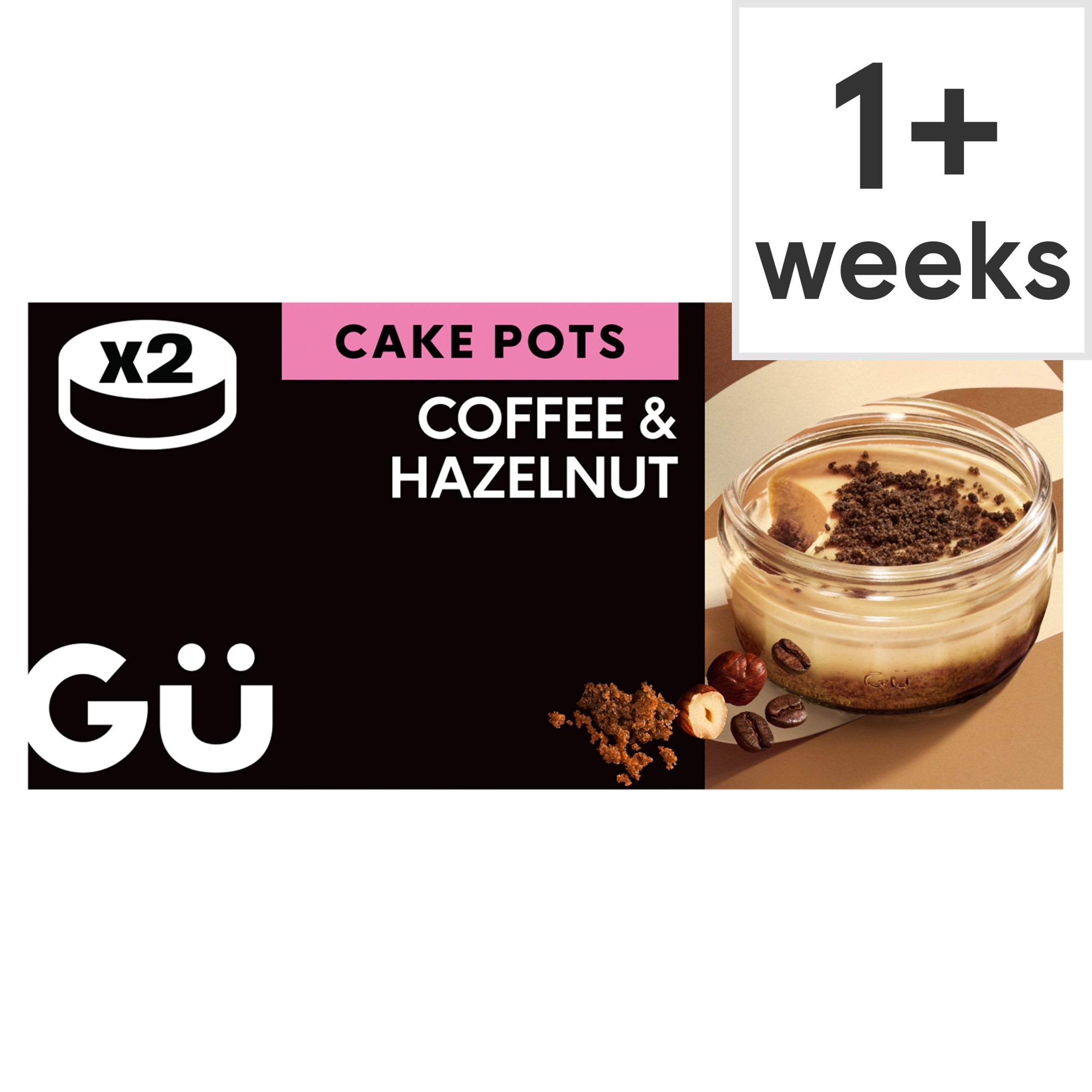 Gu Coffee & Hazelnut Cake Pot Dessert 2x65g