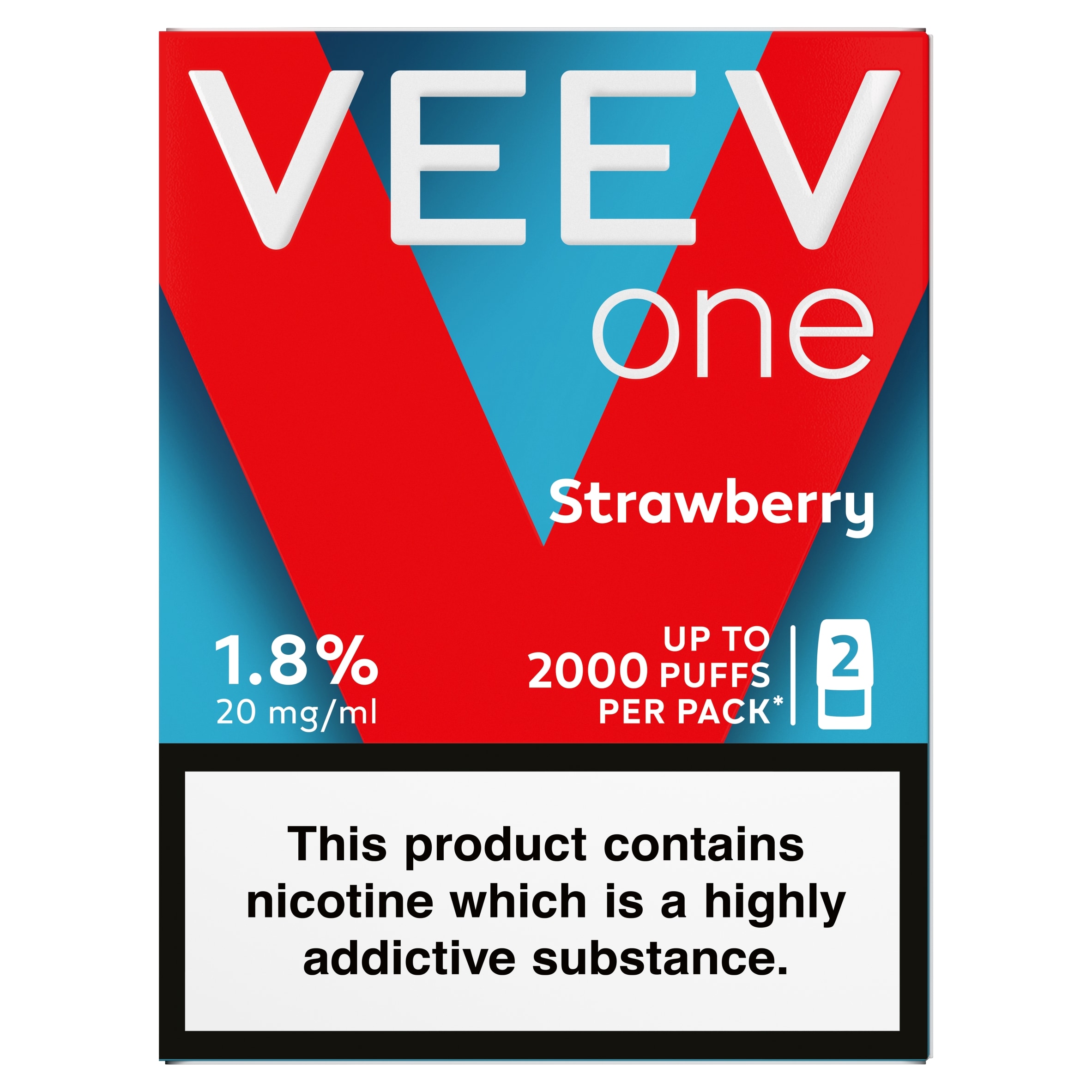 nicotine free vape tesco price VEEV ONE STRAWBERRY 20mg/ml 2x2ml - £2.99