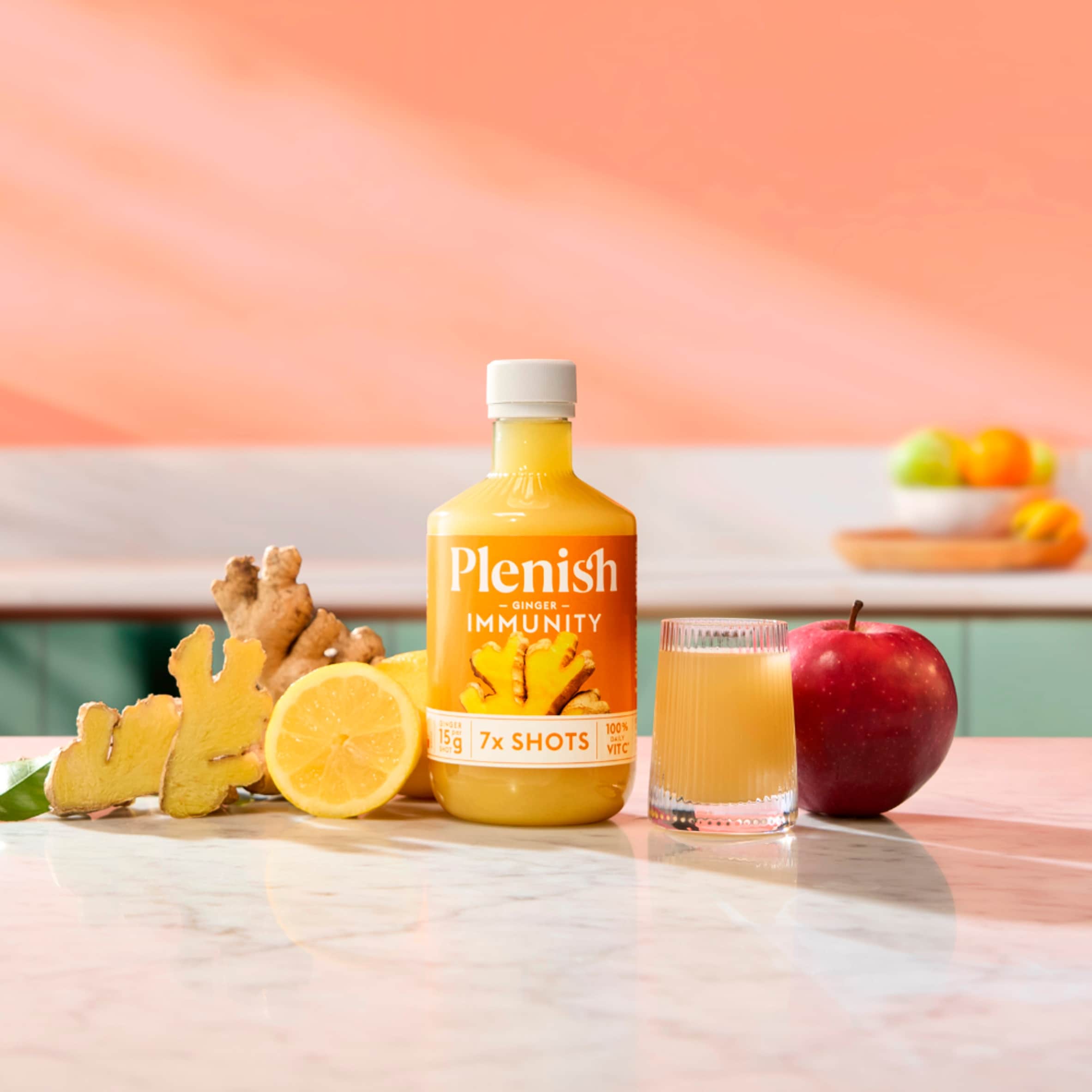Plenish Ginger Immunity Dosing Bottle 7x Shots 420ml thumbnail 4