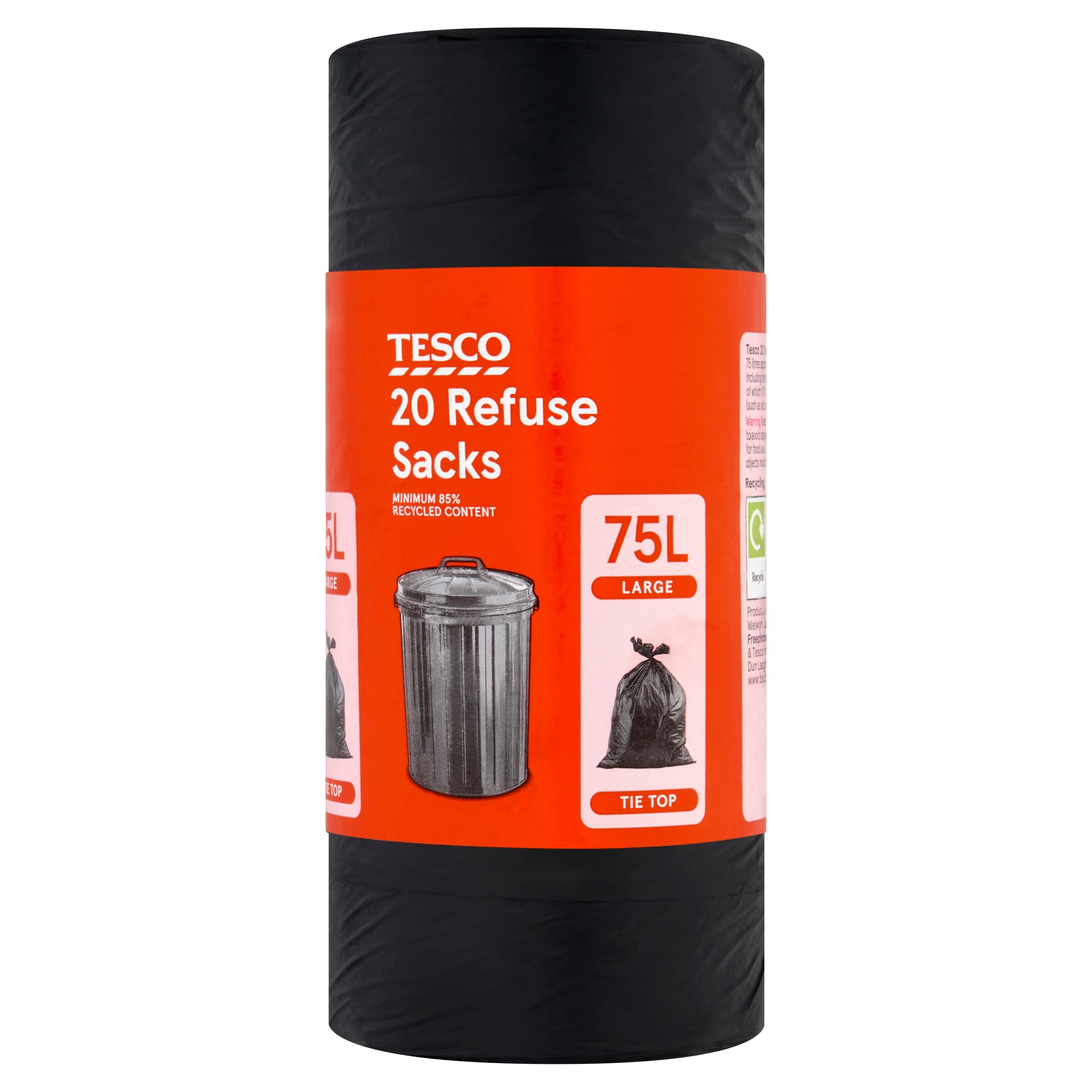 Tesco Tie Top Refuse Sacks 20PK 75L