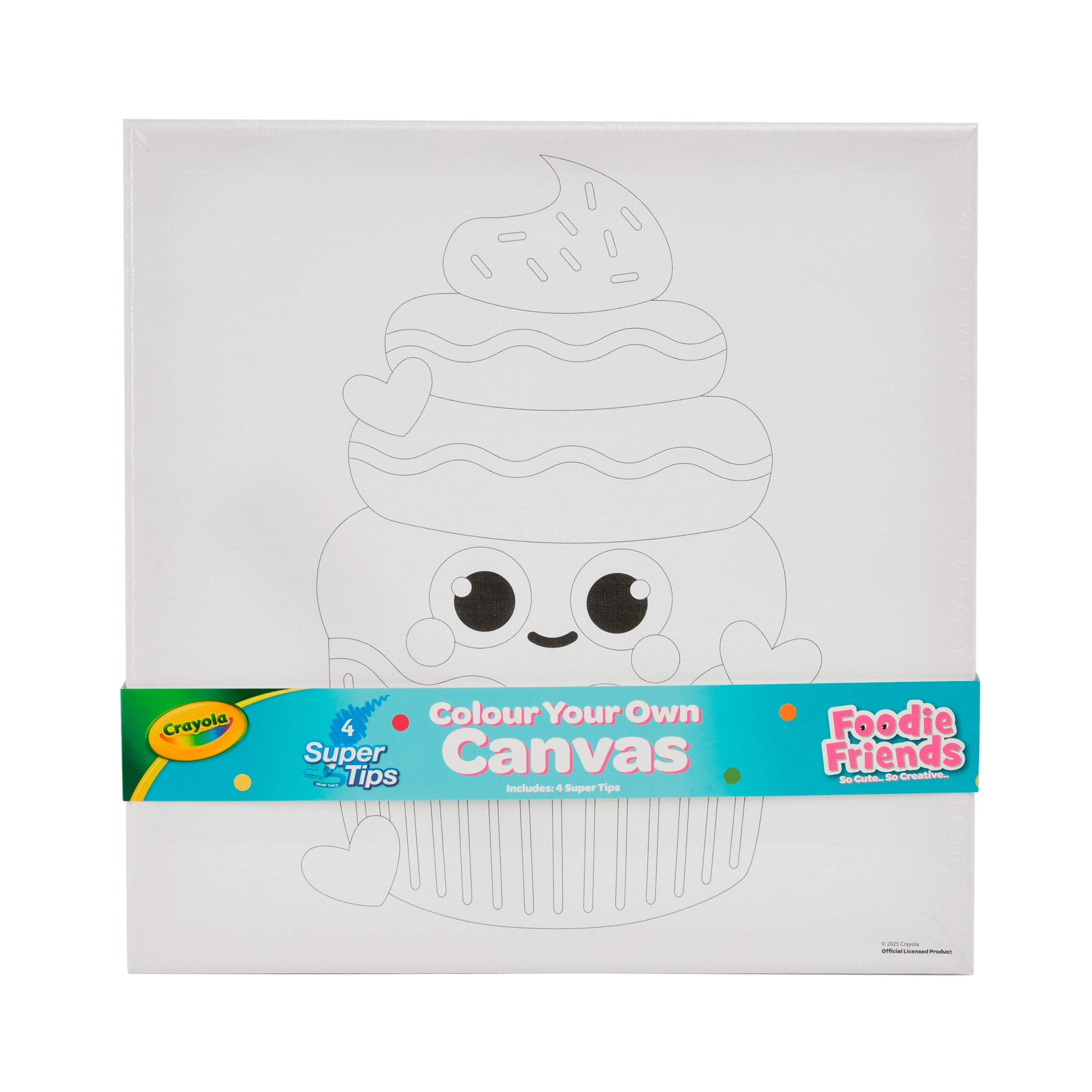 Crayola Canvas with 4 Pens Foodie Friends