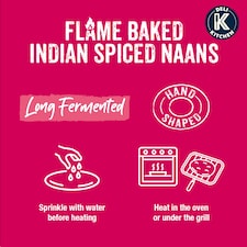 Deli Kitchen 2 Flame Baked Indian Naan Breads 400g thumbnail 2