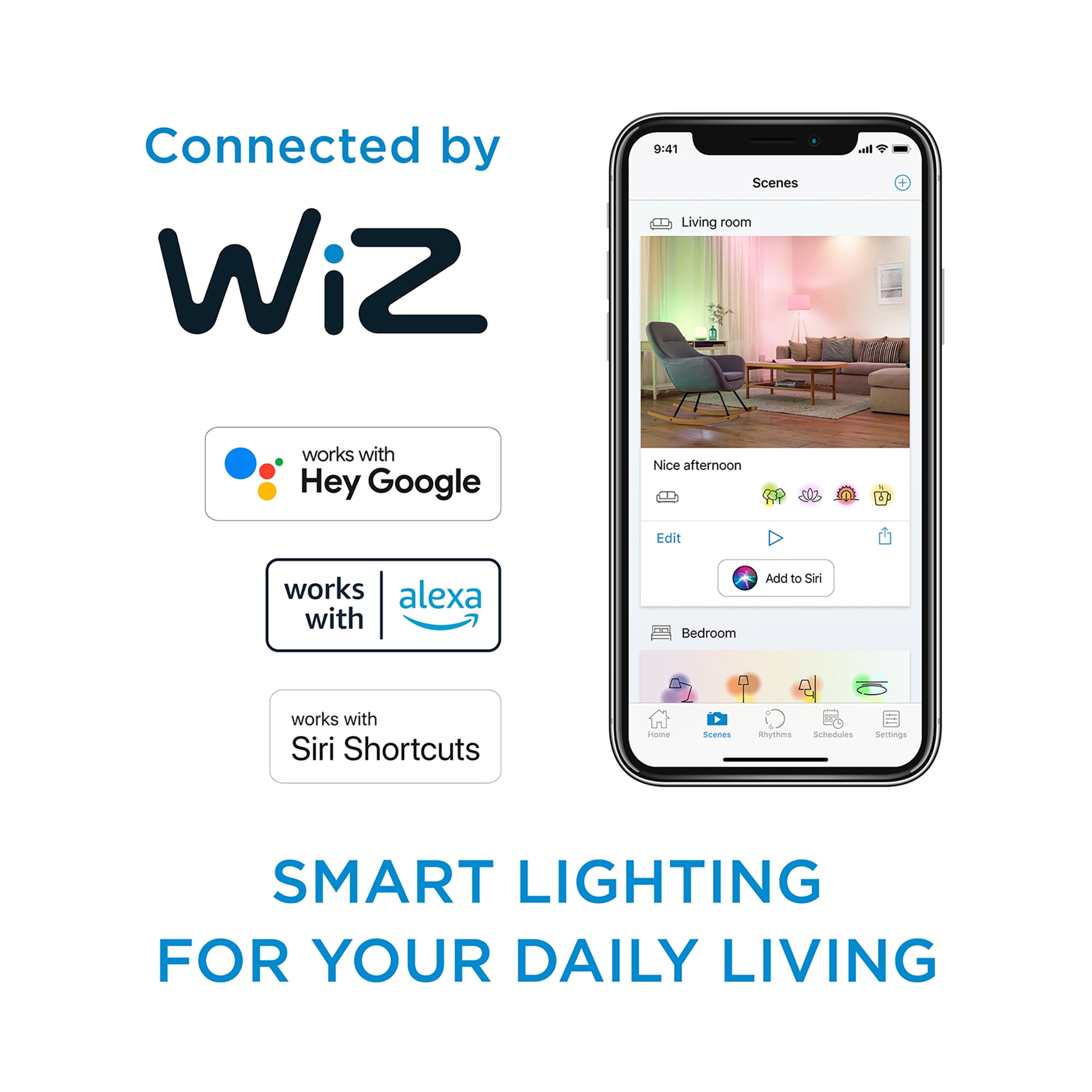 Philips WiZ A60 E27 Colour Smart Light Bulb thumbnail 5