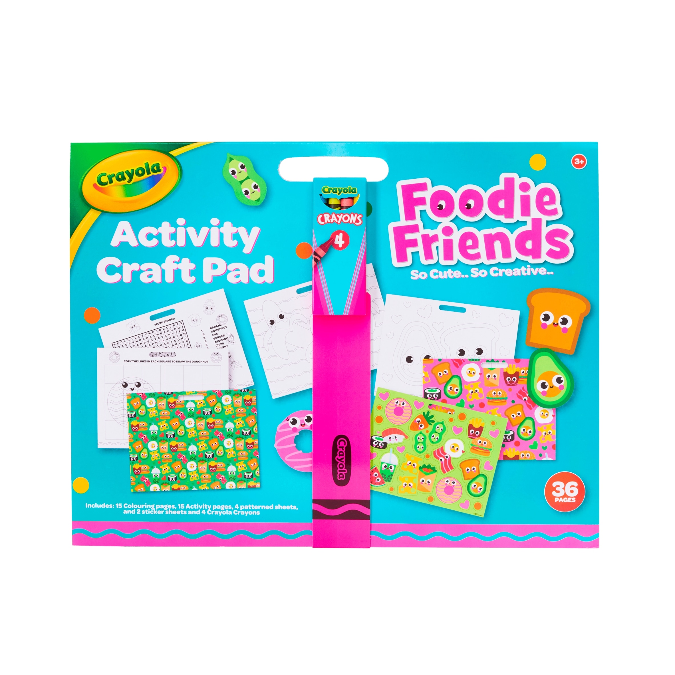 Crayola A3 Colouring Pad Foodie Friends