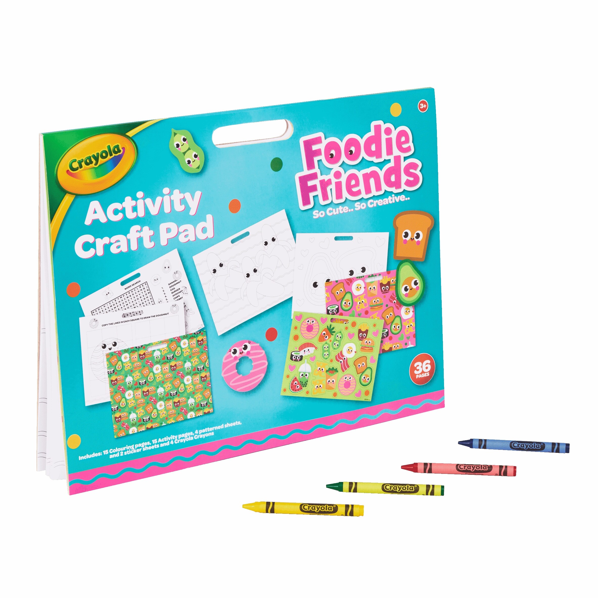 Crayola A3 Colouring Pad Foodie Friends thumbnail 2