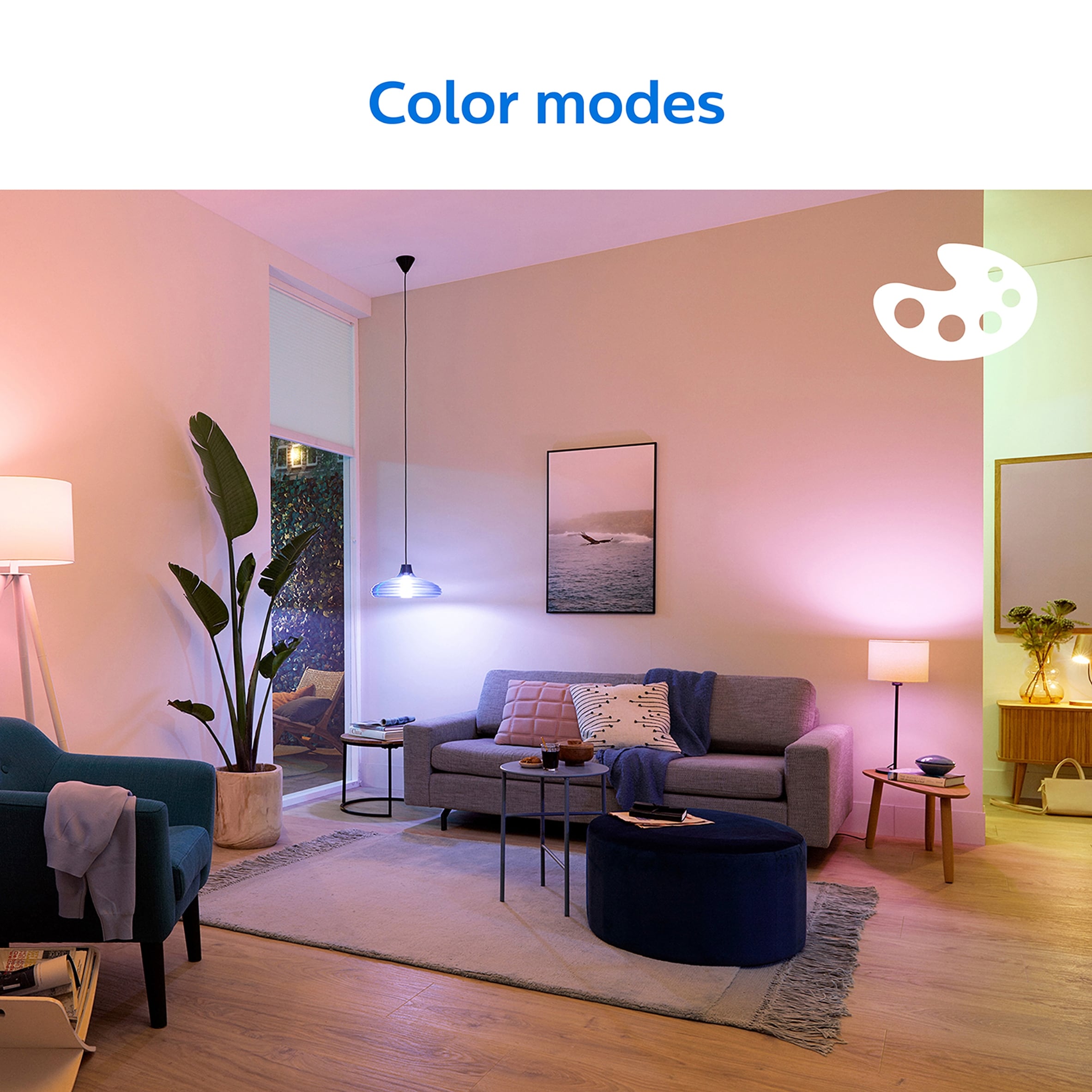 Philips WiZ A60 B22 Colour Smart Light Bulb thumbnail 4