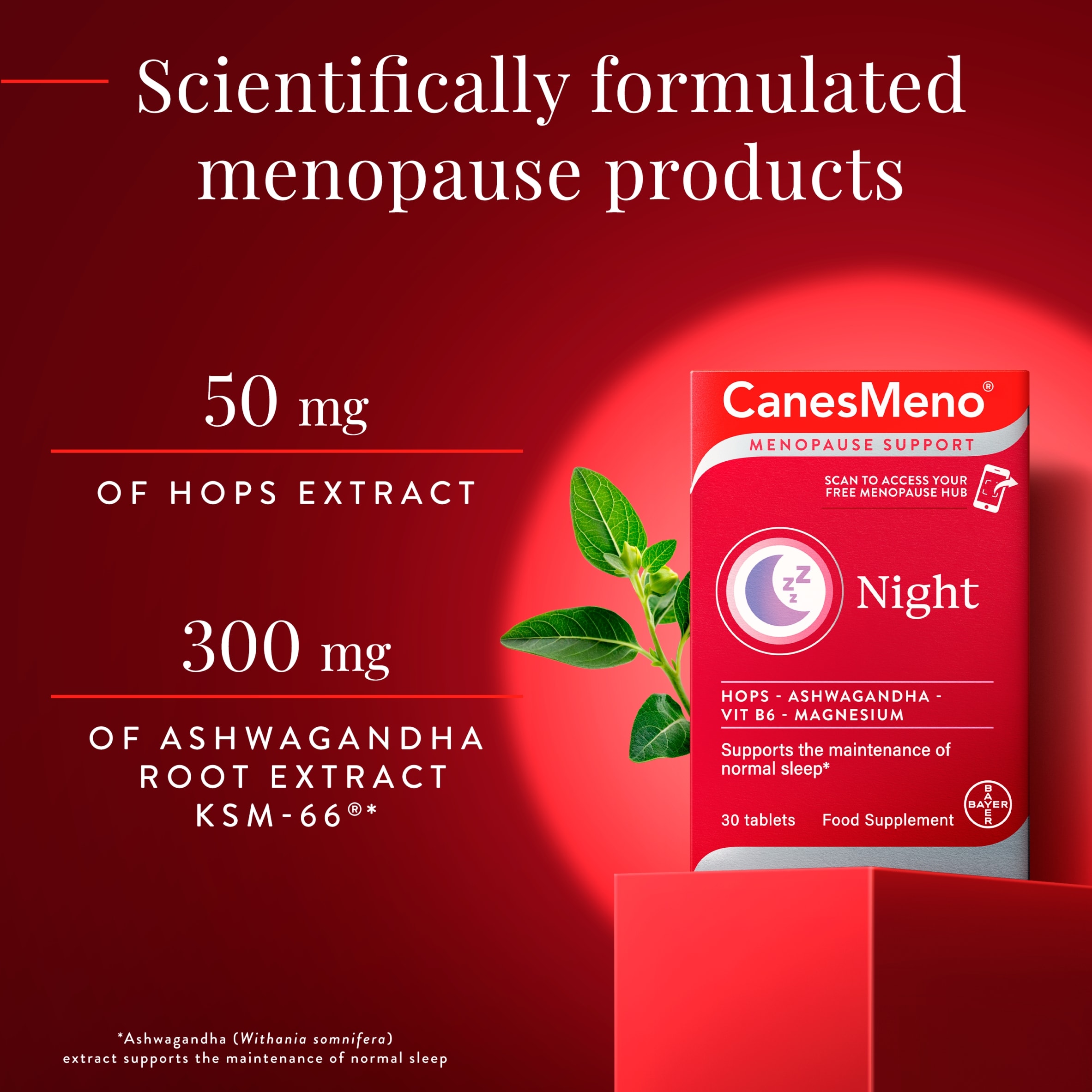 CanesMeno Menopause Support Night 30 tablets thumbnail 3