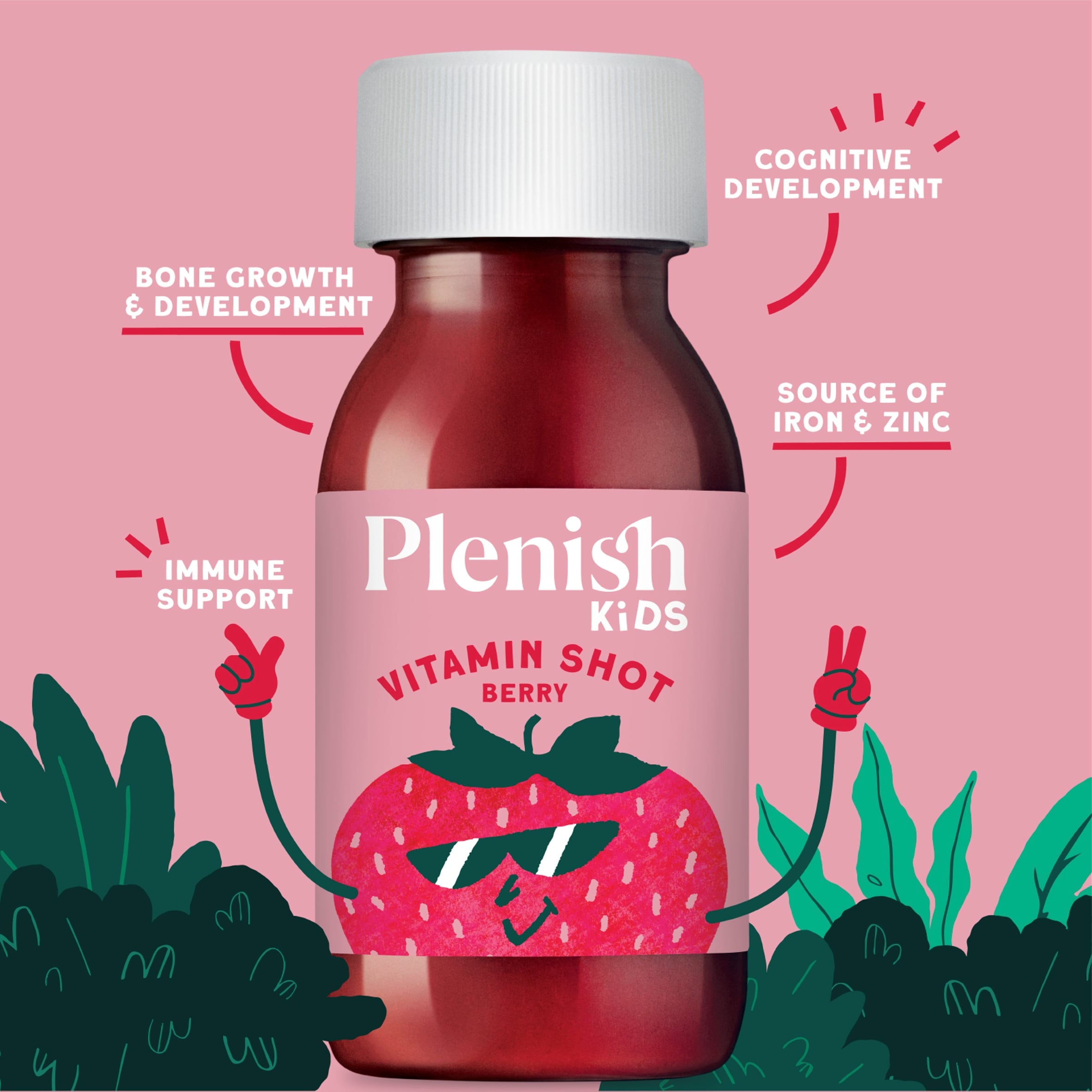 Plenish Kids Berry Vitamin Shots 4x60ml thumbnail 3
