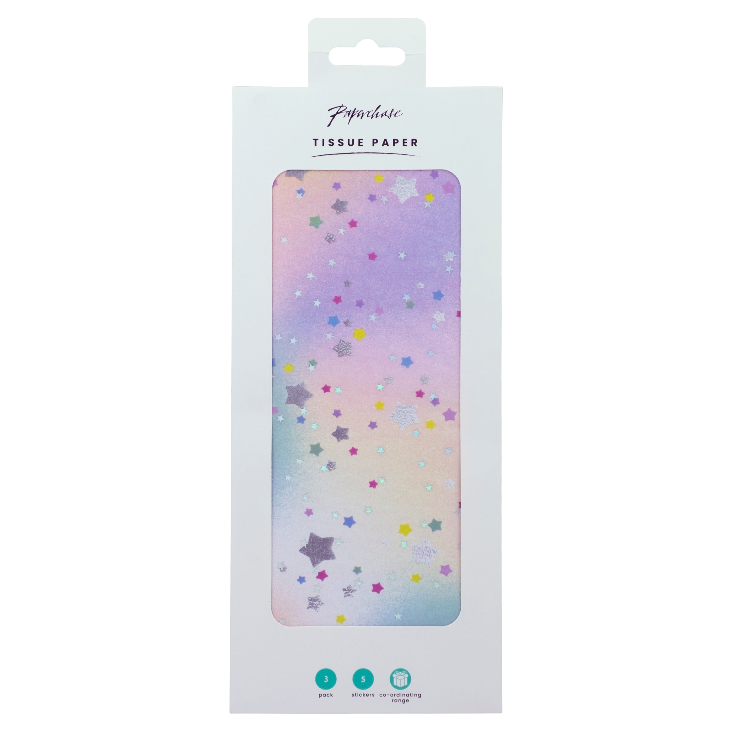 Paperchase Ombre 3 Pack Tissue Paper & Stickers