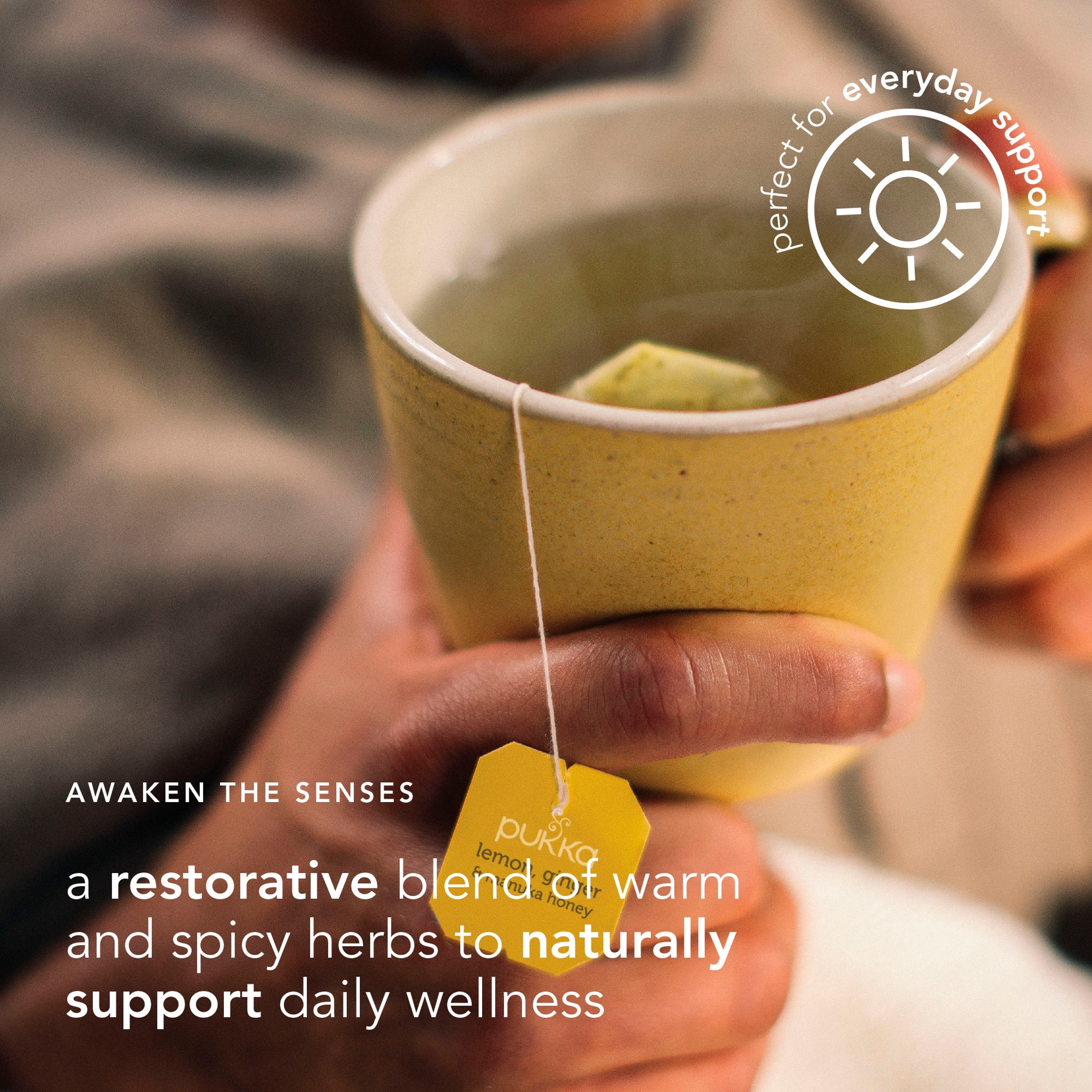 Pukka Organic Lemon, Ginger & a touch of Manuka Honey 40 Immunity Herbal Tea Bags 68g thumbnail 4