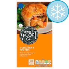 Hearty Food Co. 4 Chicken & Veg Pies 568g