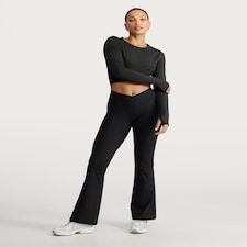 F&F Active Crossover Waist Yoga Trousers in Black