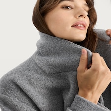 F&F Double Breasted Long Coat in Grey thumbnail 3