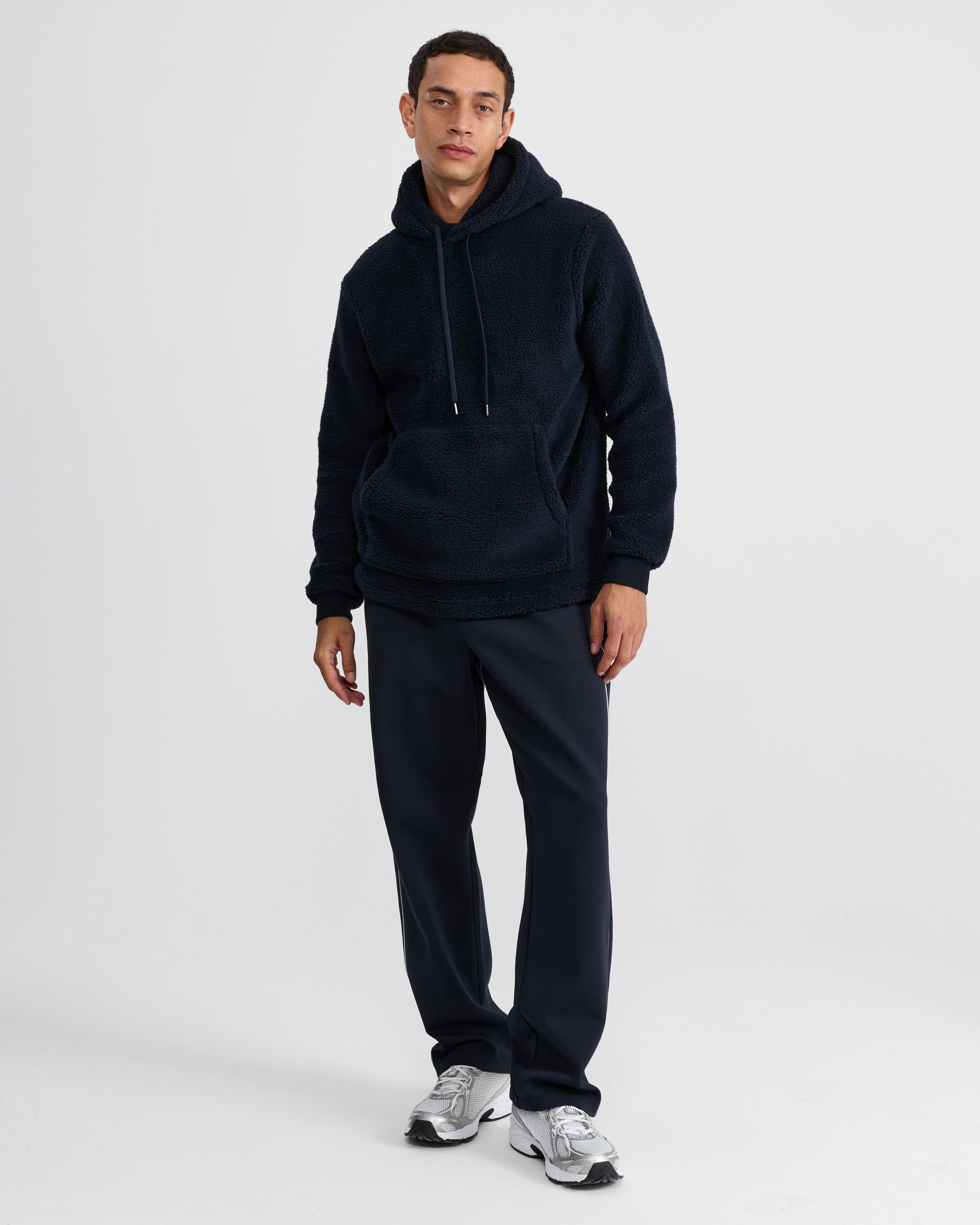 F&F Fleece Kangaroo Pocket Pyjama Hoodie in Navy thumbnail 2