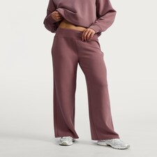 F&F Active Ribbed Wide Leg Joggers in Berry thumbnail 2