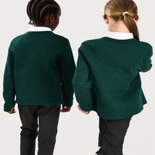 F&F School Unisex 2-Pack Cotton Rich Cardigans in Green thumbnail 3