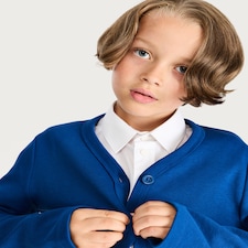 F&F School Unisex 2-Pack Cotton Rich Cardigans in Blue