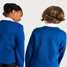 F&F School Unisex 2-Pack Cotton Rich Cardigans in Blue thumbnail 3