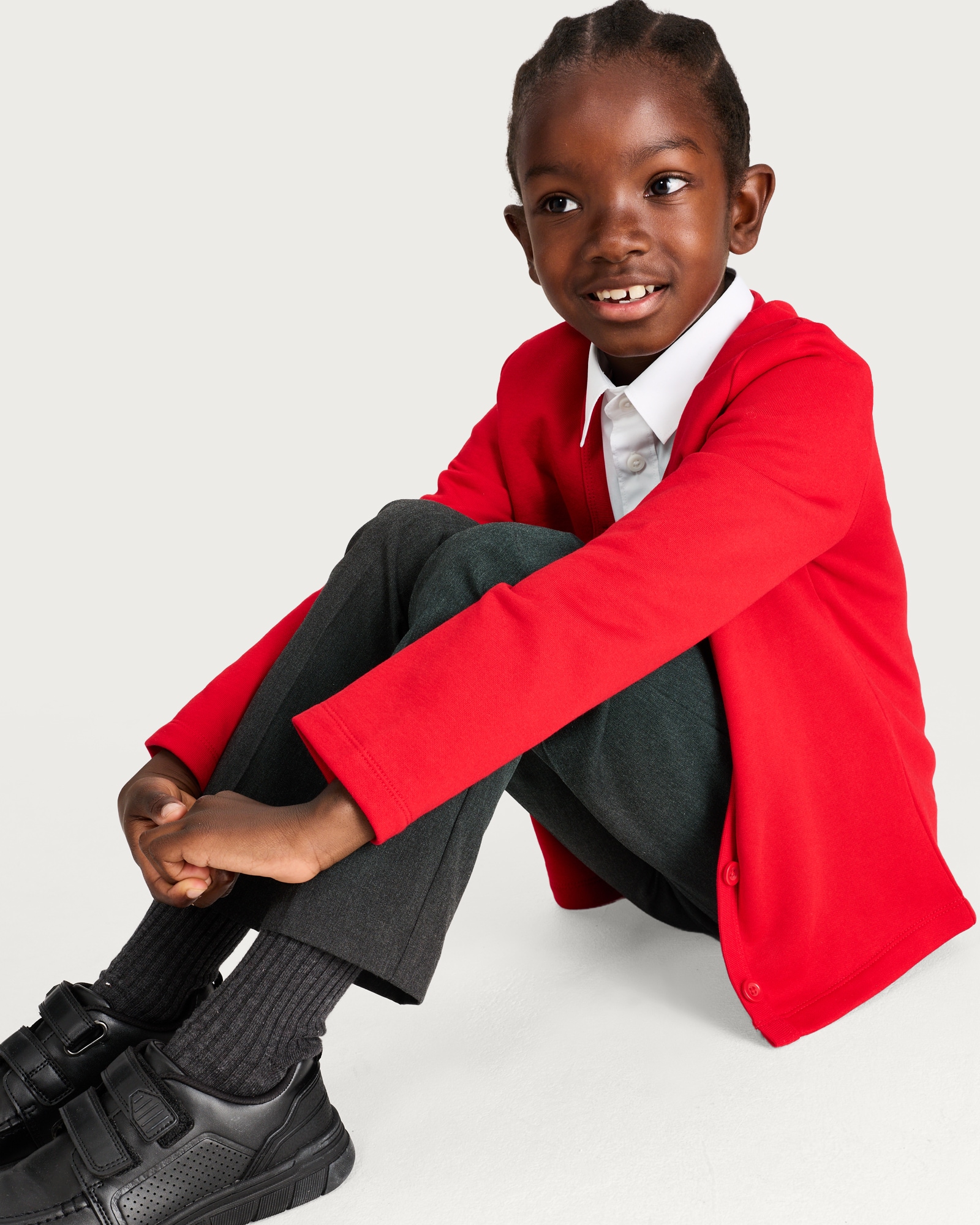F&F School Unisex 2-Pack Cotton Rich Sweat Cardigans in Red thumbnail 2