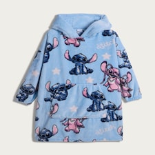 Disney Lilo and Stitch Print Fleece Hooded Blanket in Blue thumbnail 4
