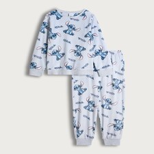 Disney Lilo and Stitch Minky Fleece Pyjamas in Grey thumbnail 2