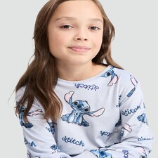 Disney Lilo and Stitch Minky Fleece Pyjamas in Grey thumbnail 3