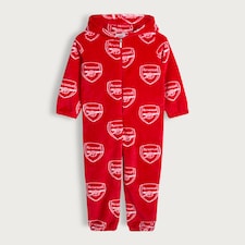 Arsenal Fleece Hooded Onesie in Red