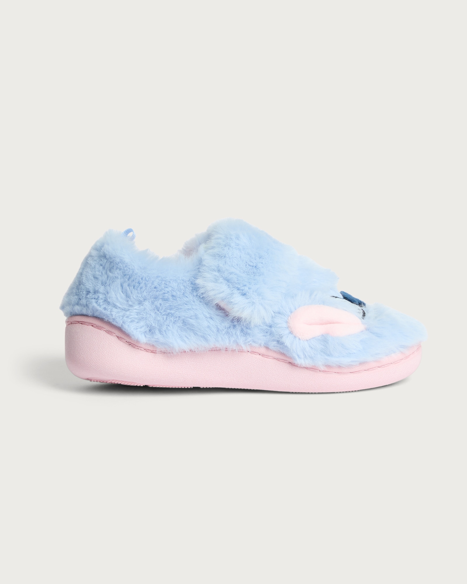 Disney Lilo & Stitch Embroidered Fluffy Slippers in Pink