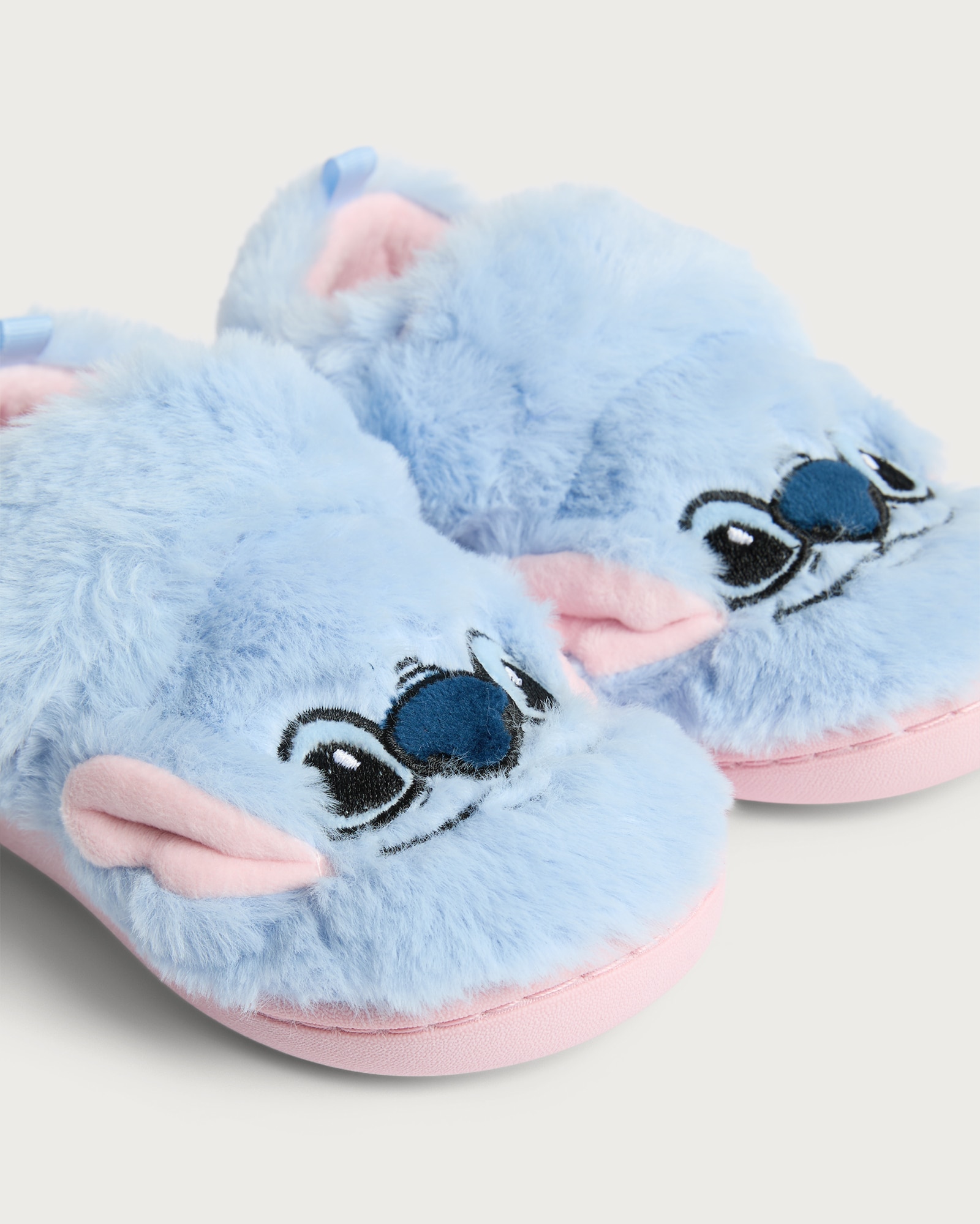 Disney Lilo & Stitch Embroidered Fluffy Slippers in Pink thumbnail 3