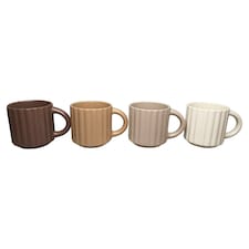 F&F Home Neutral Seville Mug - Set of 4