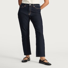 F&F Cotton Rich Slim Ankle Grazer Jeans in Navy