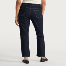 F&F Cotton Rich Slim Ankle Grazer Jeans in Navy thumbnail 4
