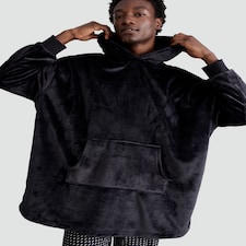 F&F Fleece Oversized Pyjama Hoodie in Black