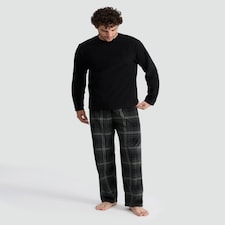 F&F Check Print Long Sleeved Pyjama Set in Green