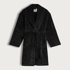F&F Fleece Shawl Collar Dressing Gown in Black thumbnail 4
