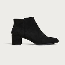F&F Textured Block Heel Ankle Boots in Black