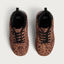F&F Leopard Print Lace Up Trainers in Multi thumbnail 2