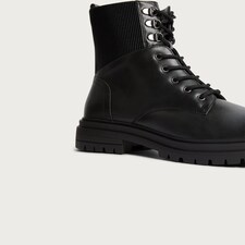 F&F Lace Up Ankle Boots in Black thumbnail 3