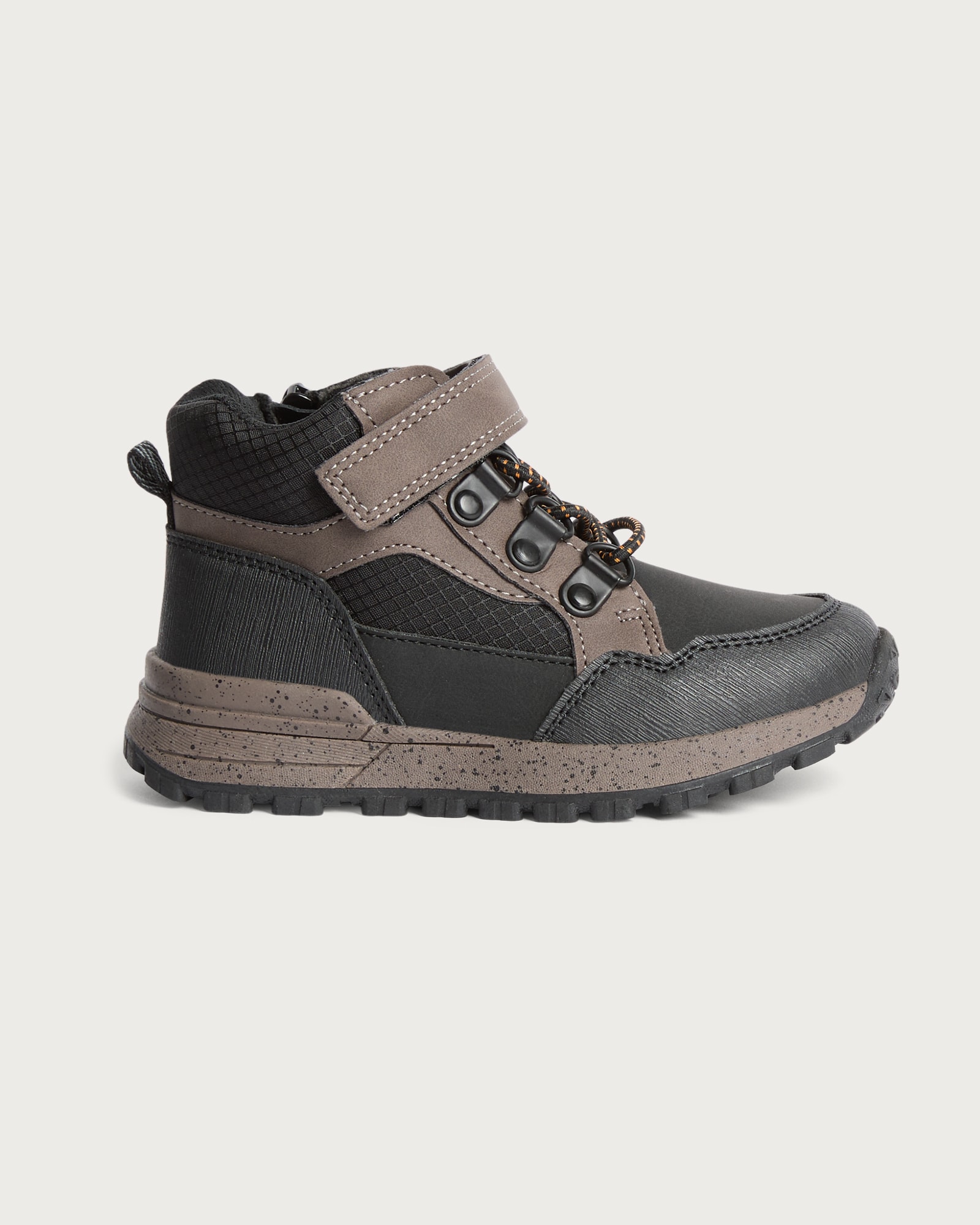 F&F Boys Lace Up Touch Fastening Hiking Boots in Brown