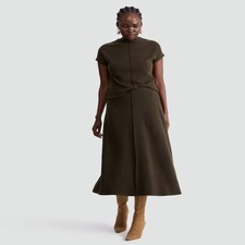 F&F Centre Seam Co-ord Midi Skirt in Olive thumbnail 2
