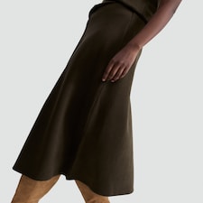F&F Centre Seam Co-ord Midi Skirt in Olive