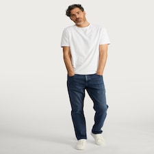 F&F Cotton Rich Straight Fit Jeans in Navy