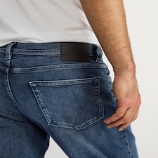 F&F Cotton Rich Straight Fit Jeans in Navy thumbnail 3