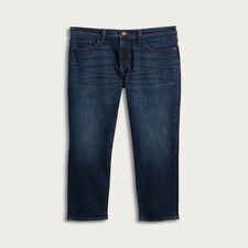 F&F Cotton Rich Straight Leg Jeans in Navy thumbnail 4