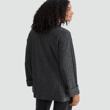 F&F Ribbed High Neck Long Sleeved Tunic in Grey thumbnail 3