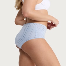 F&F 5-Pack Cotton Rich Floral Print Full Brief Knickers in Blue