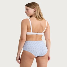 F&F 5-Pack Cotton Rich Floral Print Full Brief Knickers in Blue thumbnail 5