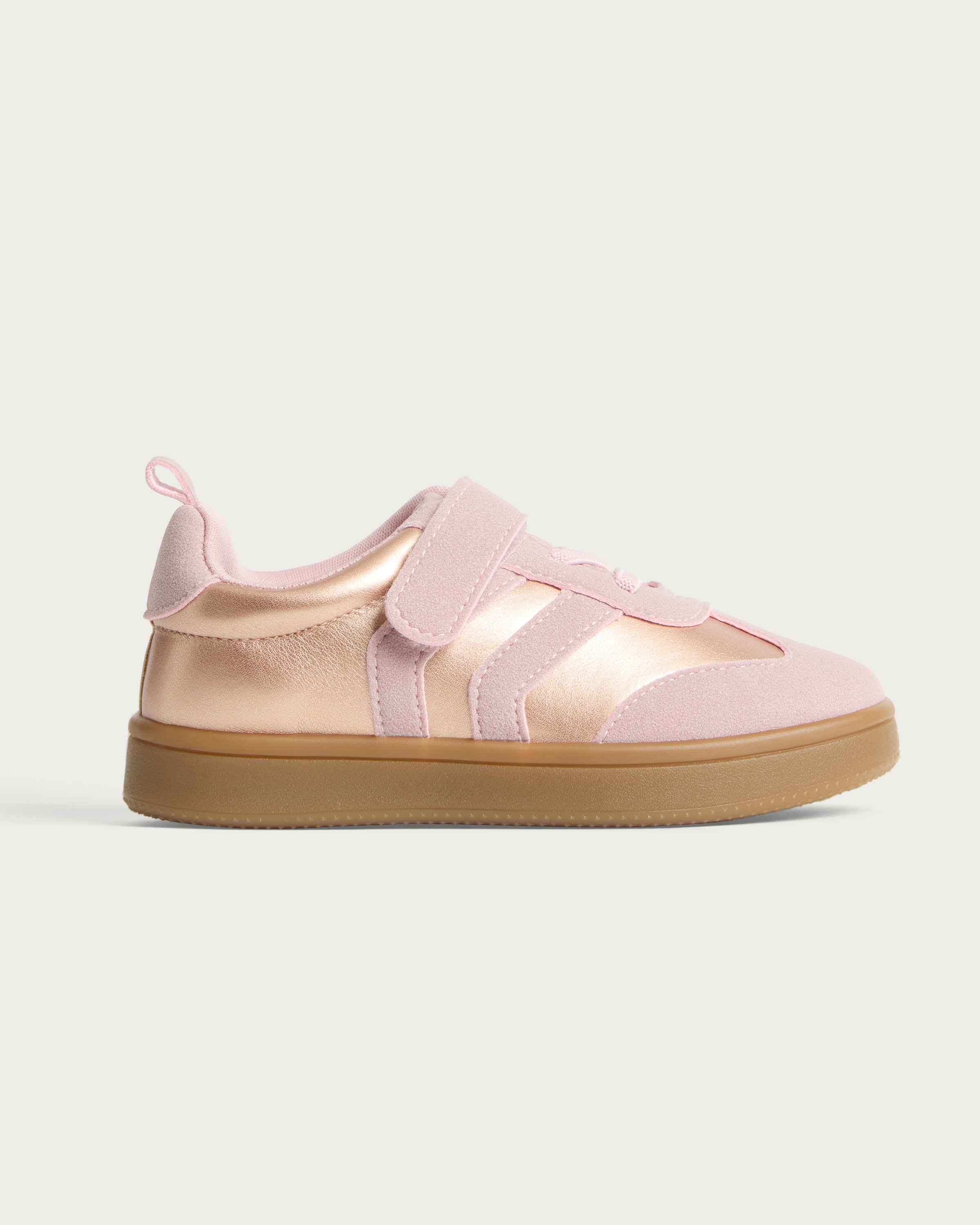 F&F Girls Metallic Panel Trainers in Pink