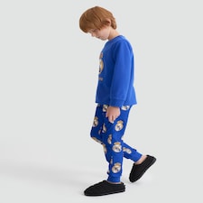 Real Madrid Football Club Print Fleece Pyjamas in Burgundy thumbnail 5