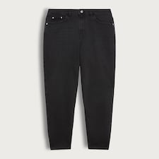 F&F Cotton Rich Slim Fit Mom Jeans in Black thumbnail 5